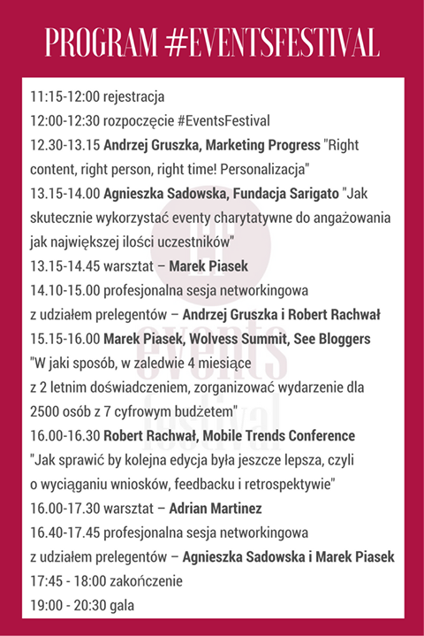 events festival 2017 - program