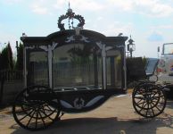 A HISTORIC HEARSE ADORNS THE EXHIBITION