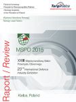 THE "MSPO 2015 REPORT" IS NOW OUT