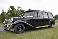 AN ELECTRIC HEARSE - ONE OF ATTRACTIONS AT THE TARGI KIELCE'S FUNERAL EXPO