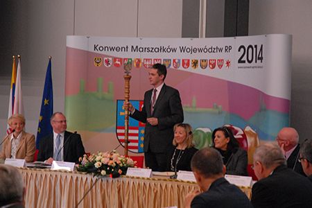 Konwent Marszałków RP odbywa się pod przewodnictwem województwa świętokrzyskiego (na zdjęciu: Adam Jarubas, marszałek woj. świętokrzyskiego)