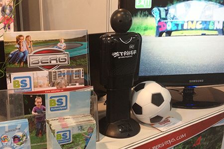 STRIKER STREET SOCCER is put on display at the C-37 expo stand