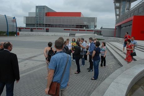 Representatives of Brazil's Polish diaspora  visits the expo fair-grounds 