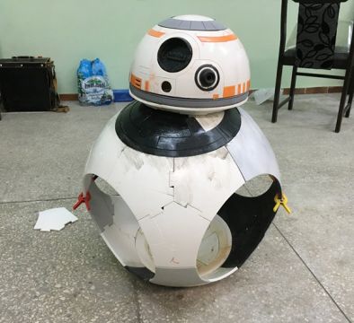 Droid BB 8 na etapie tworzenia