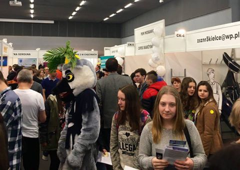 Crowds of students and pupils at the Schools and Universities Fair 