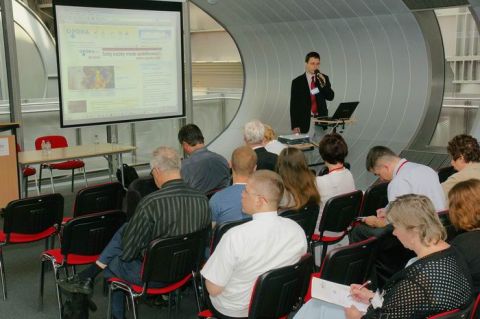 For years the media workshops have accompanied the SACROEXPO exhibition. In the photo - the lecture by   Opoka portal