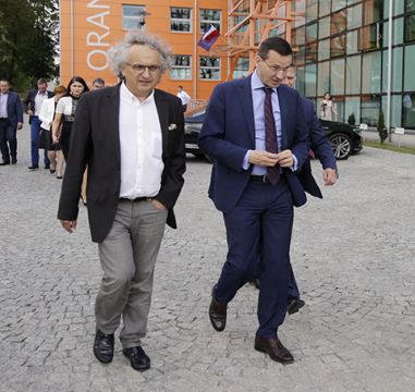 Andrzej Mochoń PhD- Targi Kielce President of Board in a meeting with Deputy Prime Minister, the Minister of Development   Mateusz Morawiecki in Kielce Technology Park. (Photo by: Jaroslaw Kubalski "Radio Kielce")  