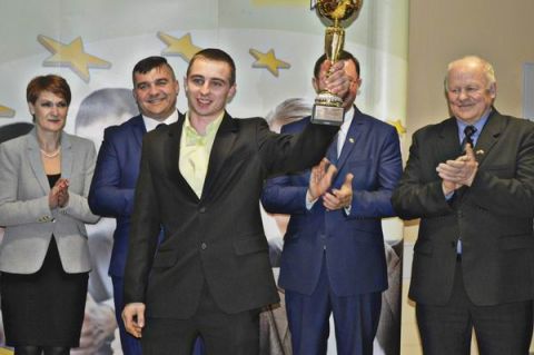 Tomasz Musiał - the laureate of Ursus Young Agricultural Producers Olympics