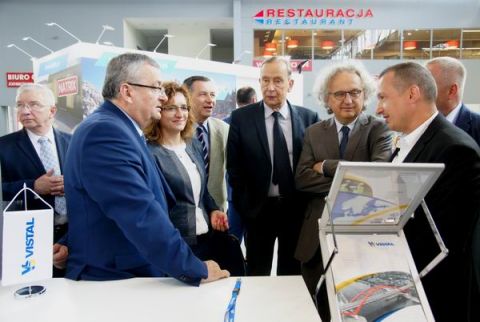 Autostrada - Polska expo - the events which witnesses crucial decisions  for the road construction industry.  The event hosts the sector's key decission-makers.  In the photo - Andrzej Adamczyk, the Minister of Infrastructure and Construction