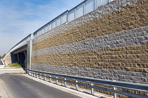 ALLAN BLOCK® properties make retaining walls construction an  extremely simple task to do.  These features make the ALLAN BLOCK® system most economical and effective among all available in the market.