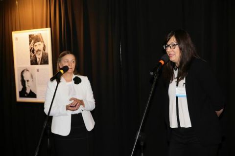 Renata Kutera-Zdravkovska and Andriana Jelik from the Mother Theresa Museum in Skopje at  the official opening of the exhibition - SACROEXPO's first day