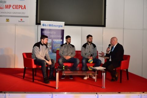 The meeting with the Vive PGE Kielce players at the ENEX expo