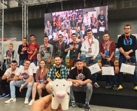 The winners of the Farming Simulator competition