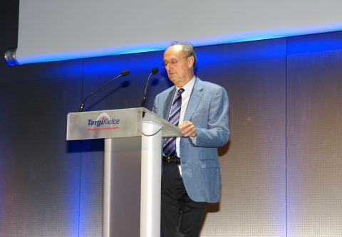 Mr. Maurizio Sala, President of the Italian Foundry Suppliers' Association AMAFOND addresses the audience at the opening ceremony of 2016 METAL Expo in Targi Kielce.