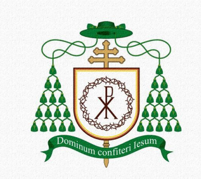 The bishop's coat of arms - Dominum confiteri Iesum