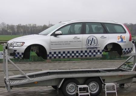 The car upend simulator VOLVO V-50