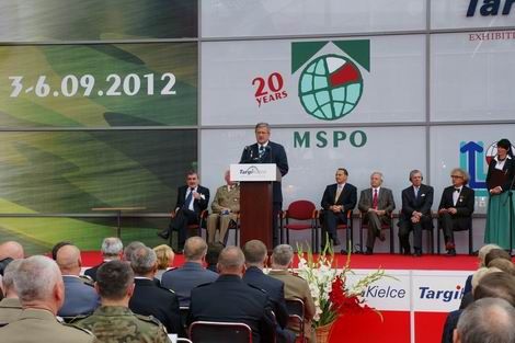 The 20th edition of MSPO held in 2012 was officially opened by RP President Bronisław Komorowski