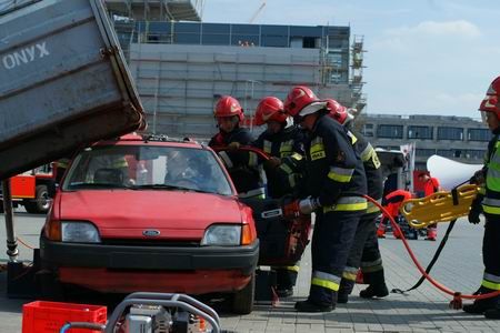 Fire brigade in action