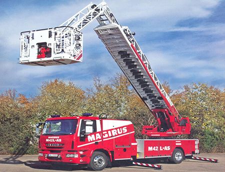 The gigantic ladder put on display only in Targi Kielce