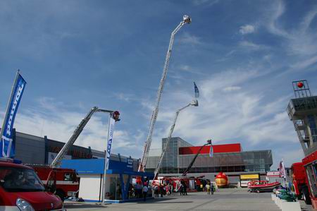 One can be elevated up to the 44th floor on the  fire engine boom jib