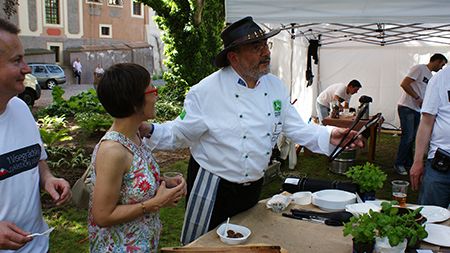 Ecological delicacies for all EcoFamily expo guests served by the well known chef  Gonzalez Carlos Tejera