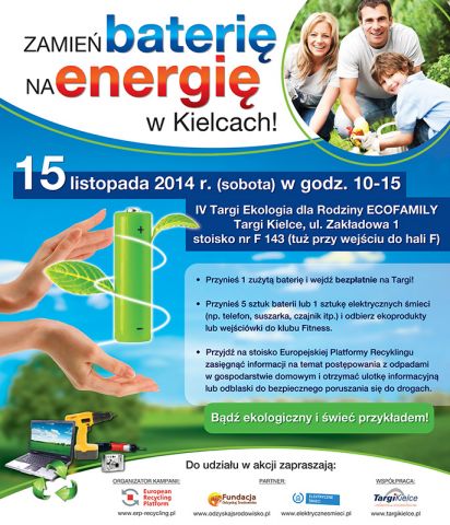 zamień baterię na energię - plakat